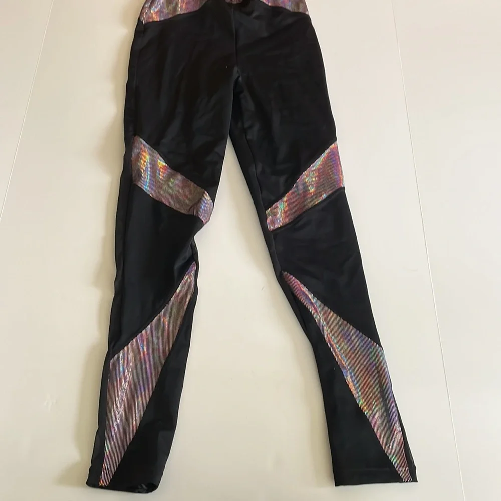 Weissman unitard black purple/pink size L